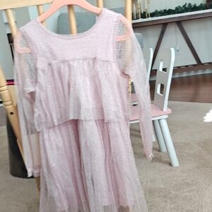 Zara Pink Glitter Kids Formal Dress